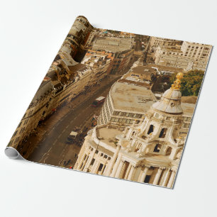 Papel De Presente Visão panorâmica de Londres com arquitetura urbana