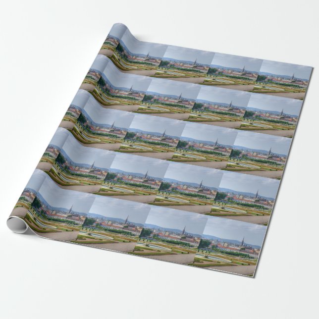 Papel De Presente Visão Panorâmica Sobre Viena Áustria De Belvedere (Desenrolado)