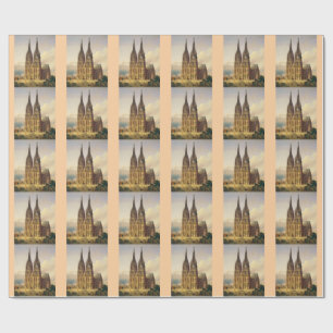 Papel De Presente Vista da majestade gótica da Catedral de Colônia