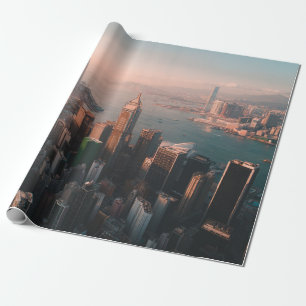 PAPEL DE PRESENTE VISUALIZAÇÃO AERIAL DA CITÂMICA