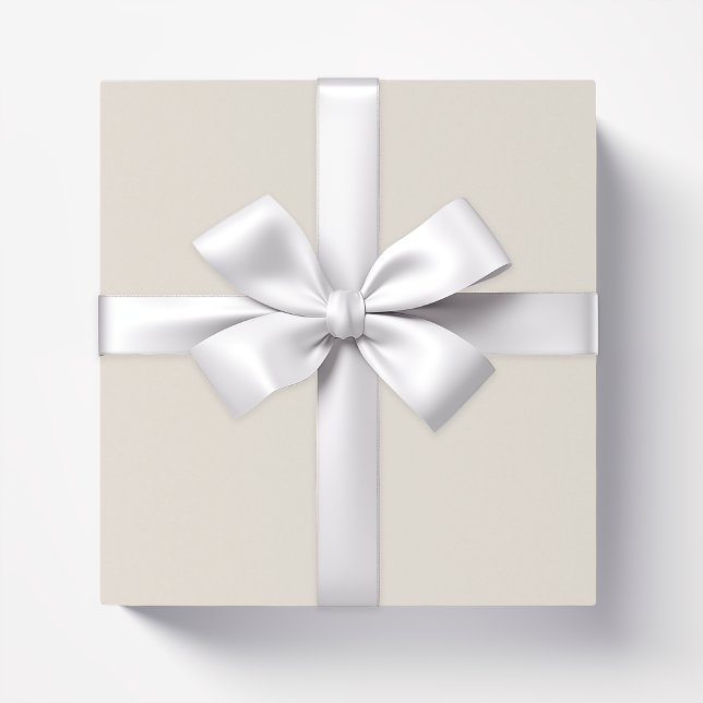 Papel De Presente Vitória bege creme sólido (Criador carregado)