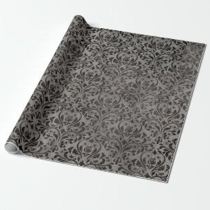 Papel De Presente Vitoriana da Cinza Elegante