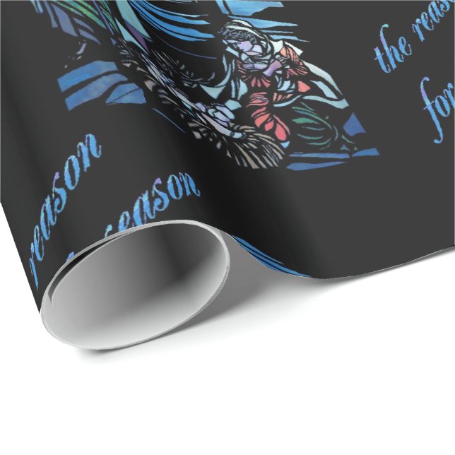 Papel De Presente Vitral da natividade (Ponta do rolo)