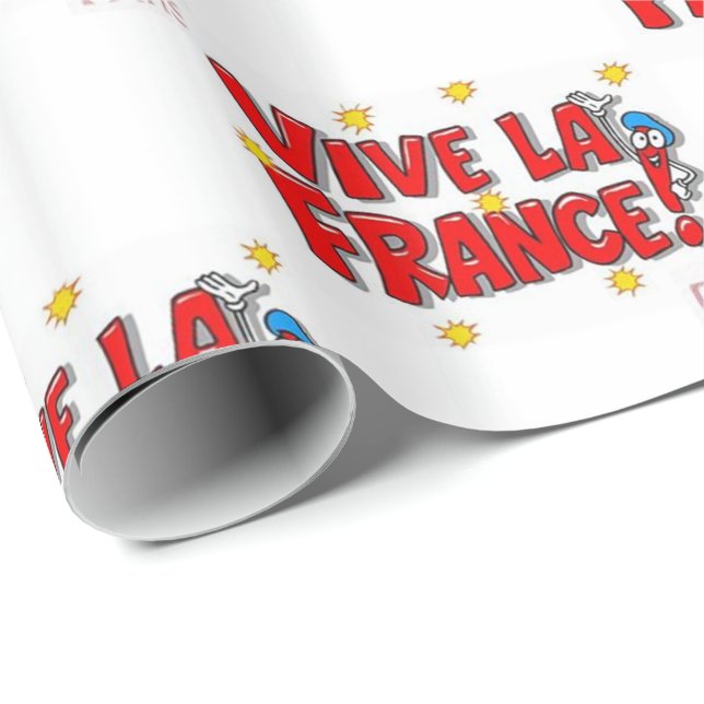 Papel De Presente Vive la France Wrapping Paper (Ponta do rolo)