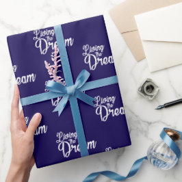 Papel De Presente Vivendo O Sonho Motivacional Inspiracional