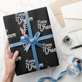 Papel De Presente Vivendo O Sonho Motivacional Inspiracional