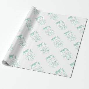 Papel De Presente Viveu feliz nunca após o cavalo equestre