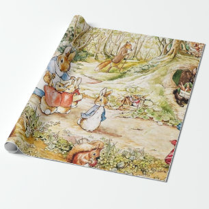 Papel De Presente Vizinhança de Peter Rabbit por Beatrix Potter
