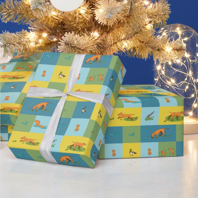 Papel De Presente Vizslas Congelante (Feriados)