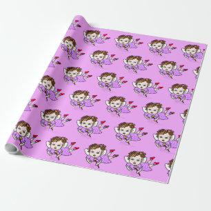 Papel de Presente Voando Fada Roxa