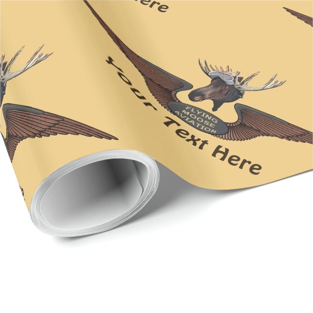 Papel De Presente Voando Moose Aviation Wings (Ponta do rolo)