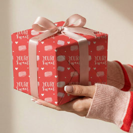 Papel De Presente Você é doce Feliz dia de os namorados Macaron Cook