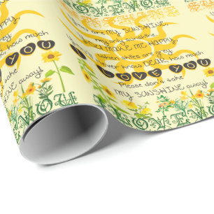 Papel De Presente Você é minha luz do sol
