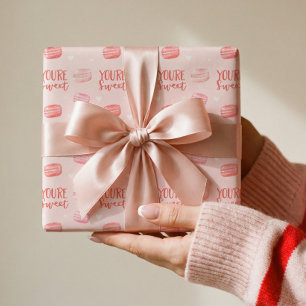 Papel De Presente Você é o doce Feliz dia de os namorados Macaron 