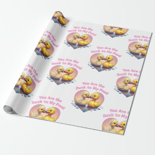 Papel De Presente "Você é o Pato do Meu Pinto - Casal Romântico do P