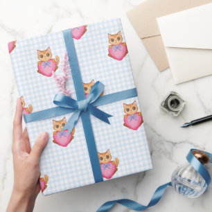 Papel De Presente Você é um Gatinho Xadrez Especial