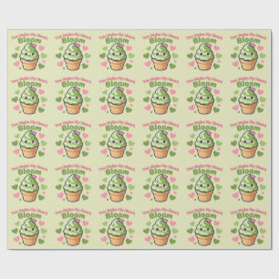 Papel De Presente Você Faz Meu Coração Florescer Cute Kawaii Matcha