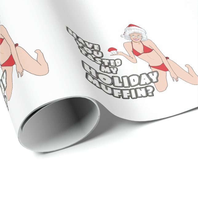 Papel De Presente Você provou meu muffin de férias? (Ponta do rolo)