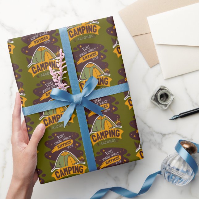 Papel De Presente Você Sabe O Que Rita Com O Álcool De Acampamento (Presentear)