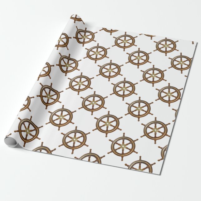 Papel De Presente Volante de navio antigo (Desenrolado)