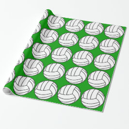 Papel De Presente Voleibol no verde