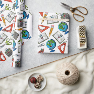 Papel De Presente Voltar ao básico escolar