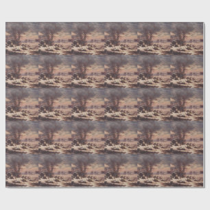Papel De Presente Vordingborg no Inverno por J.C. Dahl Fine Art