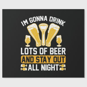 Papel De Presente Vou beber muita cerveja
