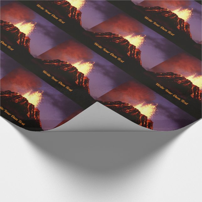 Papel De Presente Vulcão Ativo - Escreva Seu Próprio Texto (Ponta)