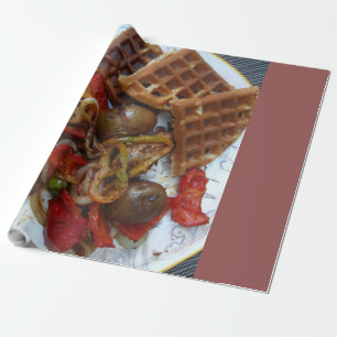Papel De Presente waffles e batatas caseiras