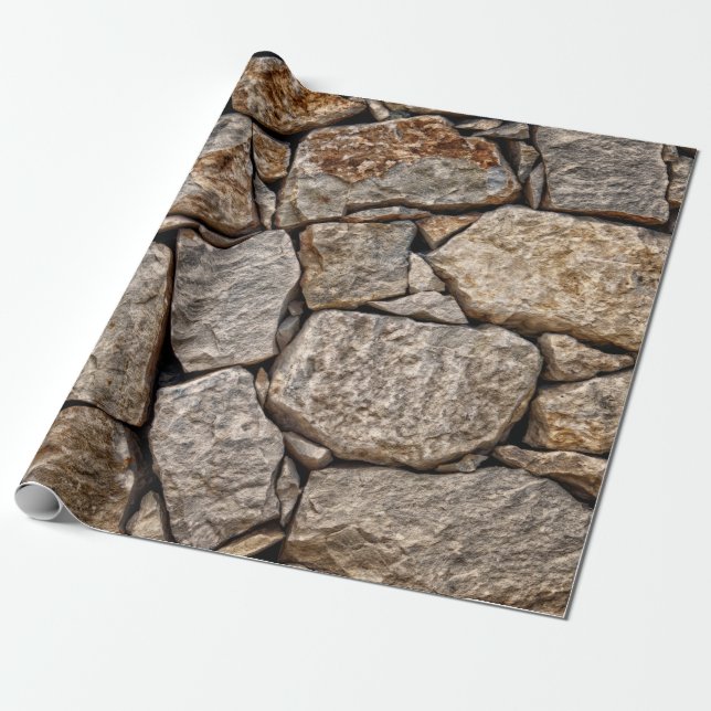 Papel De Presente Wall stones masonry rocks (Desenrolado)