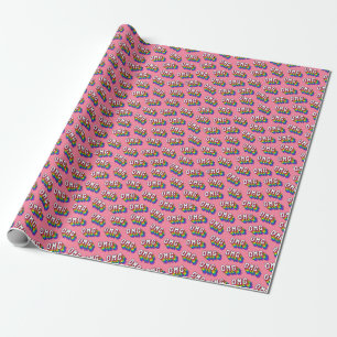 Papel De Presente Wallpaper de Comic Pink do Quirky OMG
