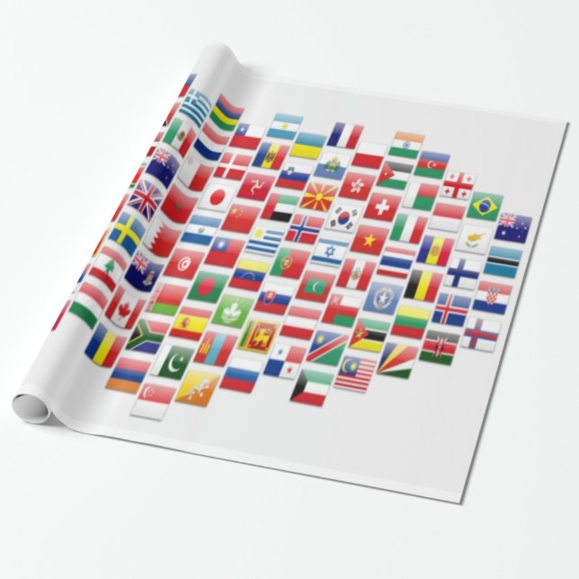 Papel De Presente wallpaper flags (Desenrolado)