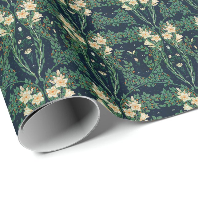 Papel De Presente Walter Crane Francesca Botânica (Ponta do rolo)