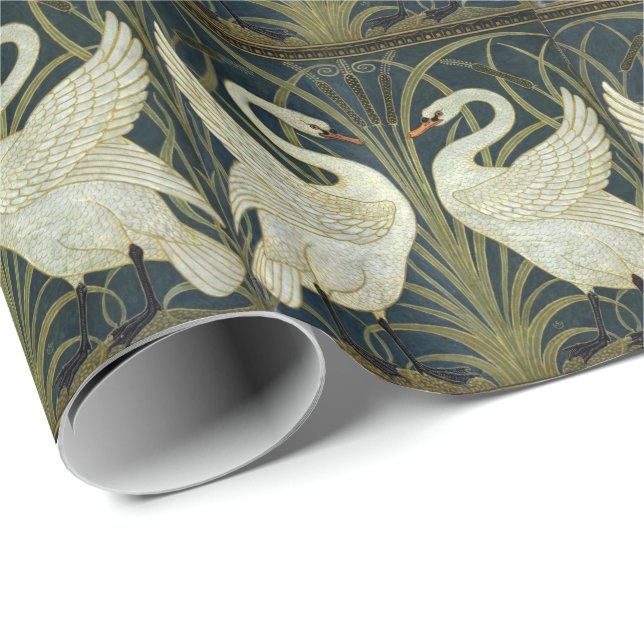 Papel De Presente Walter Crane Swan & Rush e Íris Vitoriano  (Ponta do rolo)