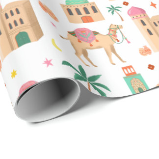 Papel De Presente Wandering Camel Caravan Wrapping Paper