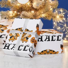 Papel De Presente Wandering Witch Spooky Jack O Lanterns Halloween