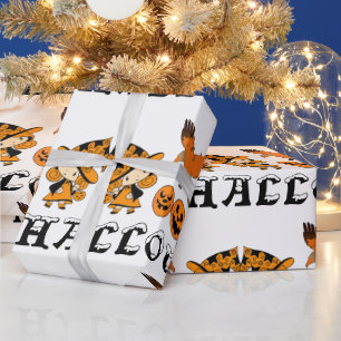 Papel De Presente Wandering Witch Spooky Jack O Lanterns Halloween