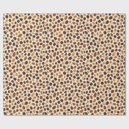 Papel De Presente Warm Coffee Bean Roast Tones Seamless Pattern