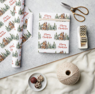 Papel De Presente Warmish Sage — Pinheiros Vermelhos
