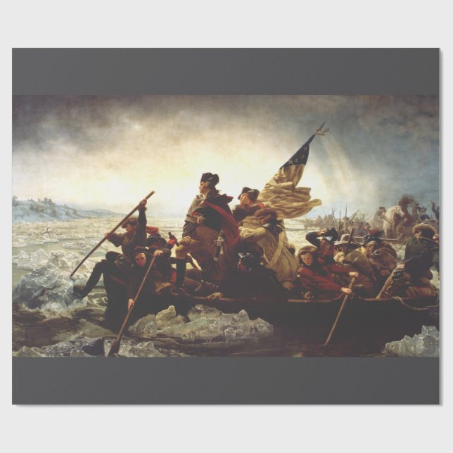 Papel De Presente Washington Cruzando o Delaware de Emanuel Leutze (Aberto)
