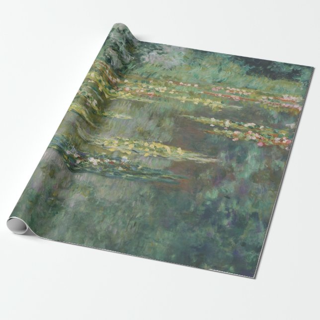 Papel De Presente Water Lily Pond Claude Monet (Desenrolado)