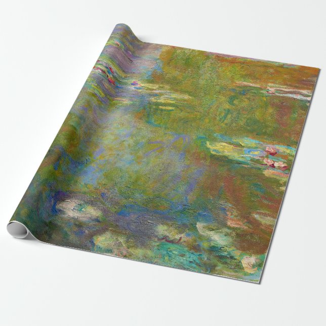 Papel De Presente Water Lily Pond por Claude Monet (Desenrolado)