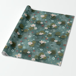 Papel De Presente Water Lily Pond Wrapping Paper