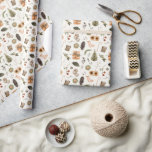Papel De Presente Watercolor Boho Christmas Botanetecore<br><div class="desc">Um papel de embalagem de Natal moderno e elegante,  de cor aquosa,  verde botânico,  constituído por pinheiros de Natal,  folhas,  presentes,  citrinos secos,  meias e latidos de madeira para uma vibe de boho cottagecore.</div>