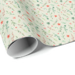 Papel De Presente Watercolor Branch and Holly Berries Christmas<br><div class="desc">Adicione um toque personalizado ao seu presente de Natal com este papel de empacotamento de padrão de aquarela. O papel de enrolamento tem um padrão de ramos de árvores de Natal pintados e bagas sagradas. A cor de fundo do verde-claro pode ser alterada, de acordo com sua preferência — basta...</div>