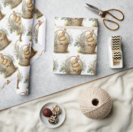 Papel De Presente Watercolor Bunny