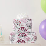 Papel De Presente Watercolor Christmas Berries Foliage Art<br><div class="desc">Watercolor Christmas Berries Foliage Art</div>