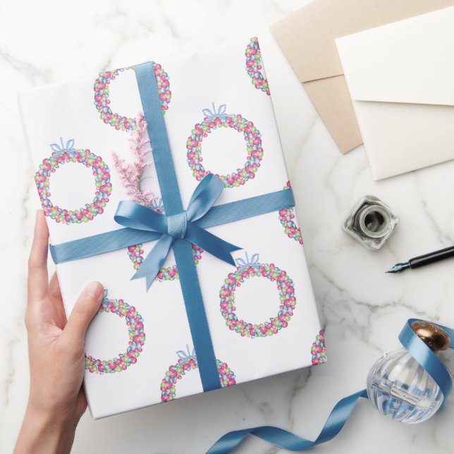 Papel De Presente Watercolor Christmas Colorors Wredies (Presentear)