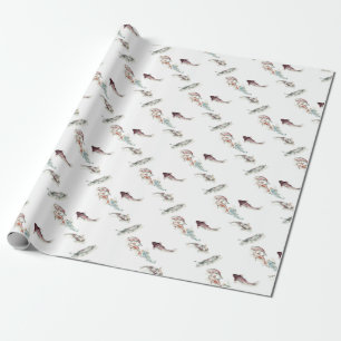 Papel De Presente Watercolor Koi Fish